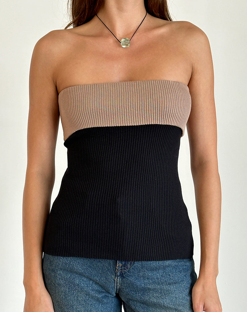 Imagen de Brylee Tube Top de punto Negro