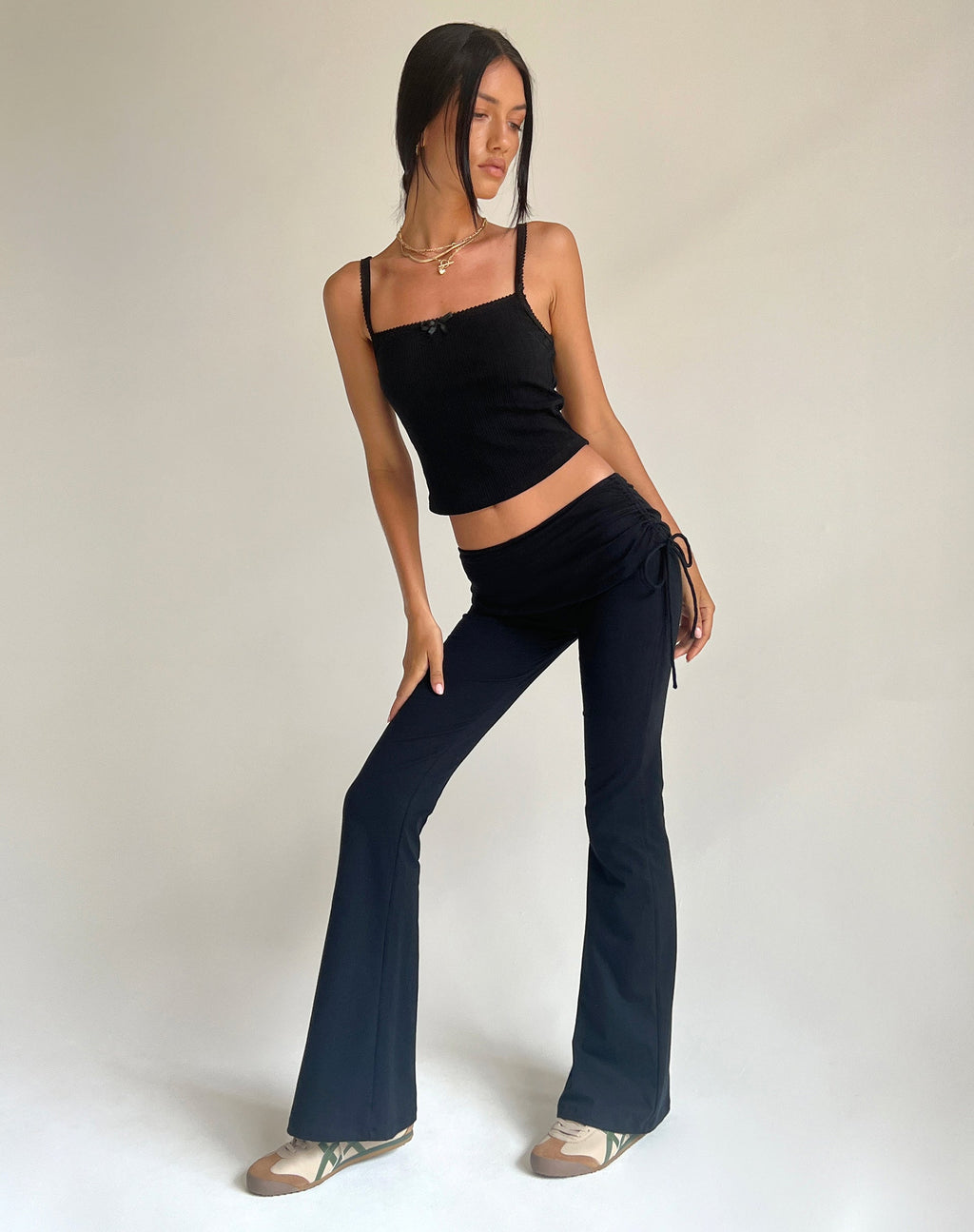 Pantalón Jacie Jersey Flare Negro