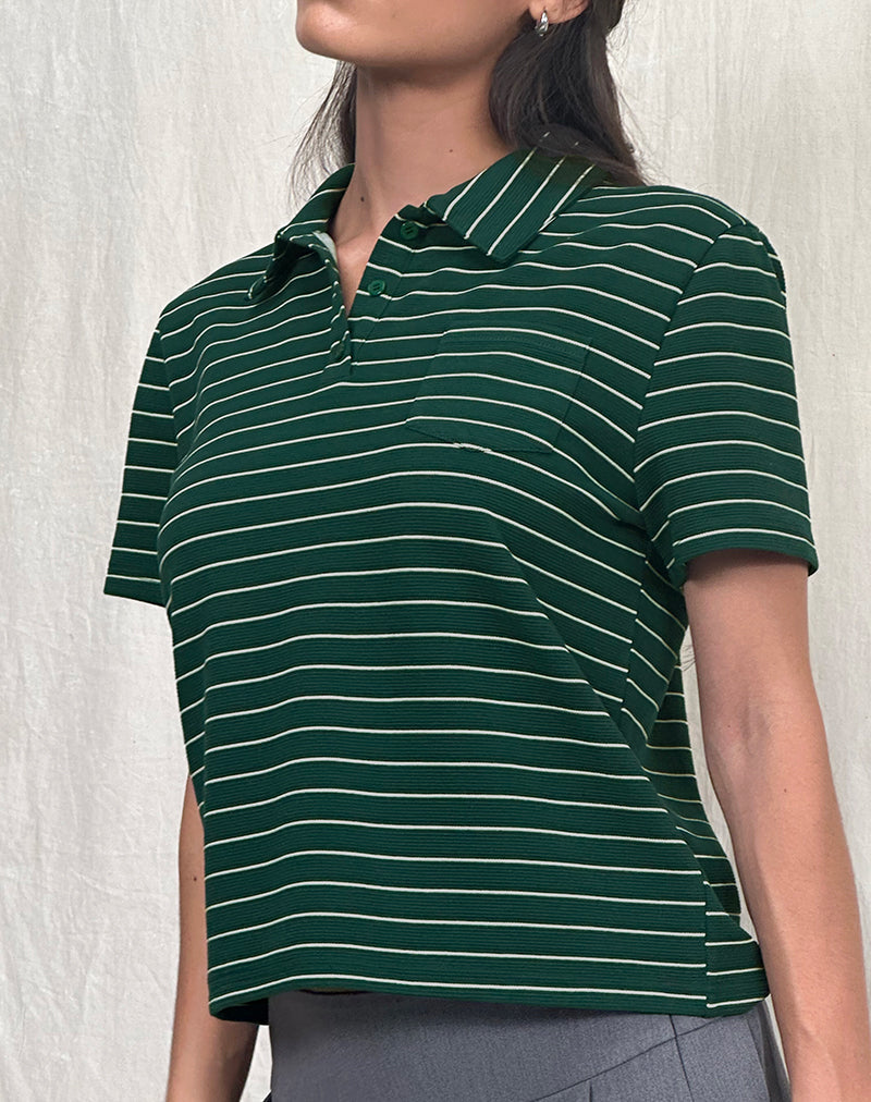 Imagen de la camisa Bupolo en verde botella