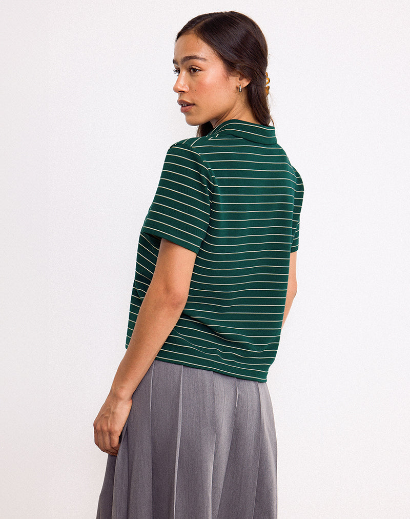 Imagen de la camisa Bupolo en verde botella