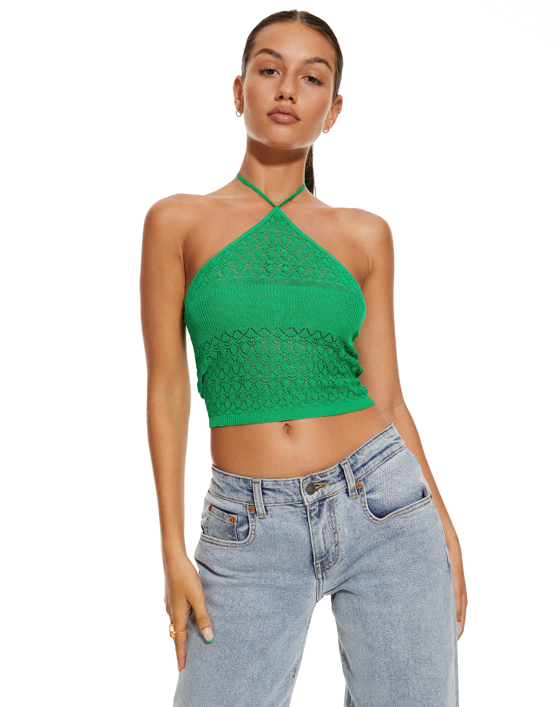 imagen de MOTEL X BARBARA Jinu Crop Top en Verde
