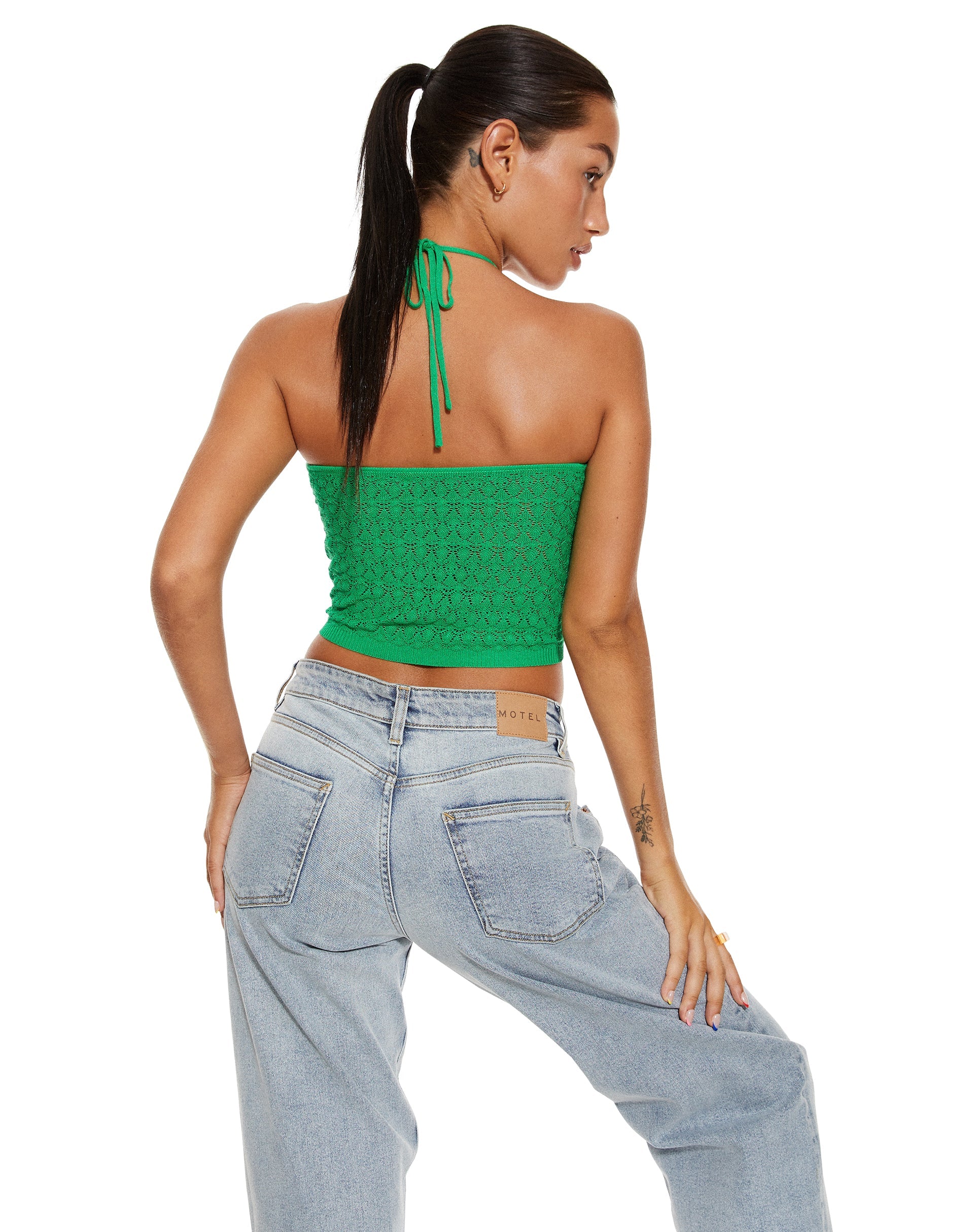 imagen de MOTEL X BARBARA Jinu Crop Top en Verde