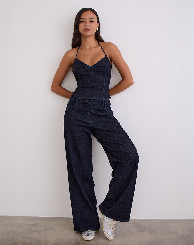 Imagen de los pantalones Nuvia en Chambray Indigo