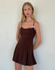 imagen de Calilia Cami Dress in Bitter Chocolate with Pink Bows
