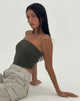imagen de MOTEL X JACQUIE Shae Bandeau Top en Oliva