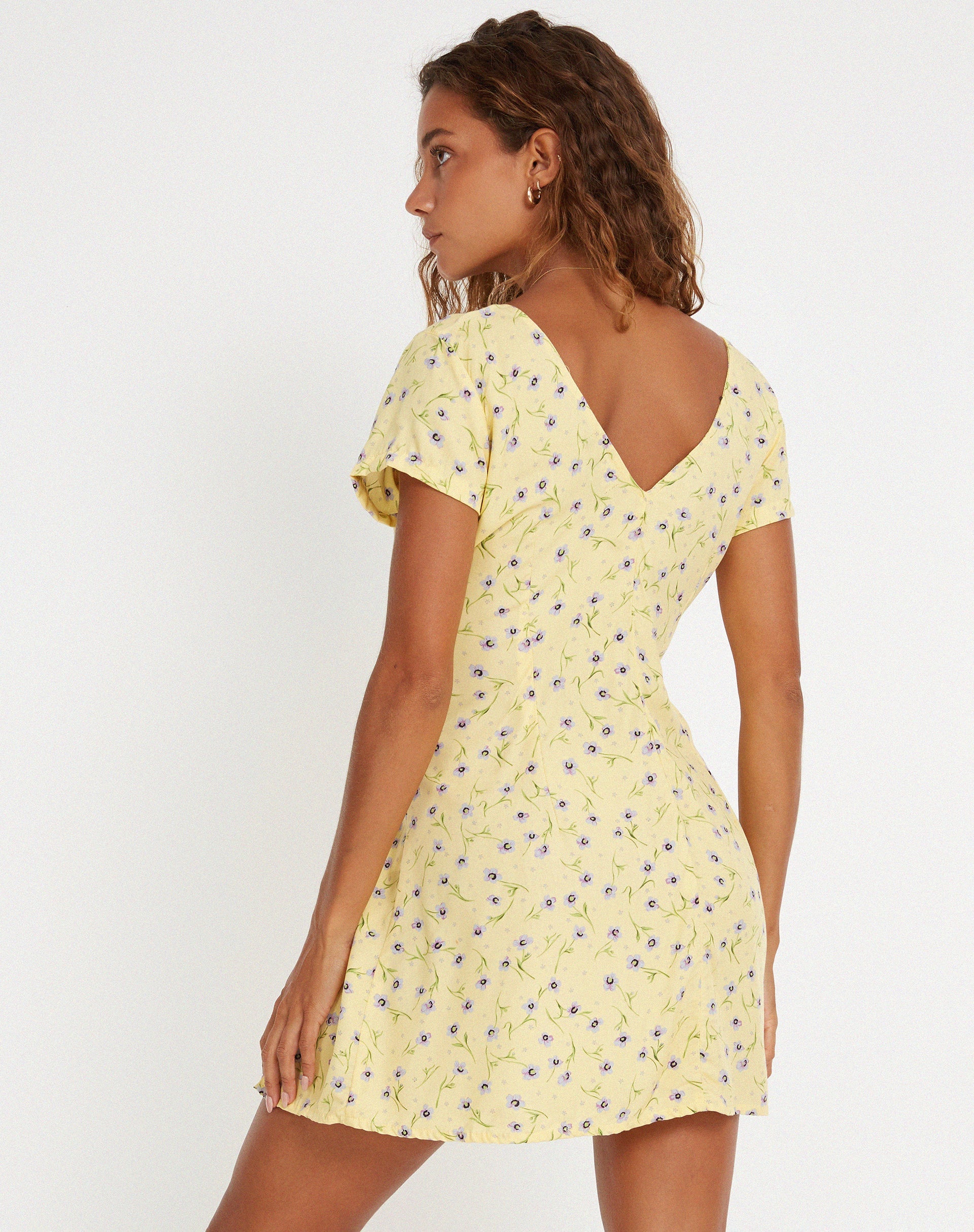imagen de Calliope Mini Dress in Wild Flower Lemon Drop