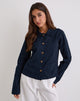 Imagen de la chaqueta Calva Boxy en azul marino oscuro