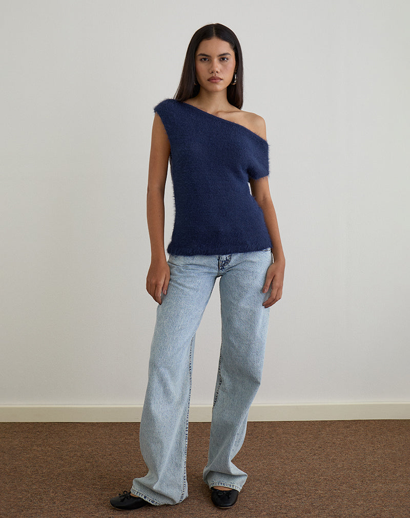 Imagen de Calyce Top en Fluffy Knit Navy