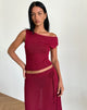 Imagen de Calypso Top de punto transparente Rojo