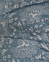 Licra azul con estampado ornamentado