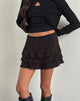 Imagen de Camigi Minifalda oversize con estampado de jaguar marrón