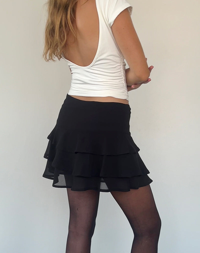 Imagen de Camigo Minifalda con volantes en negro