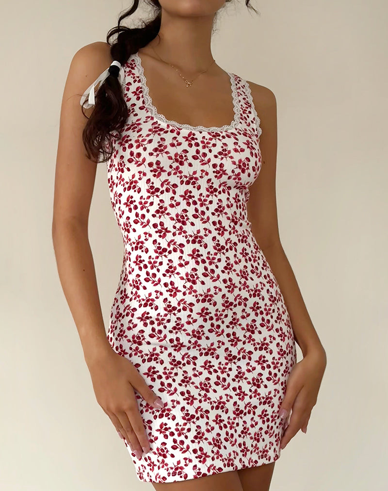 Vestido Camina en Fresa de Verano Blanco roto