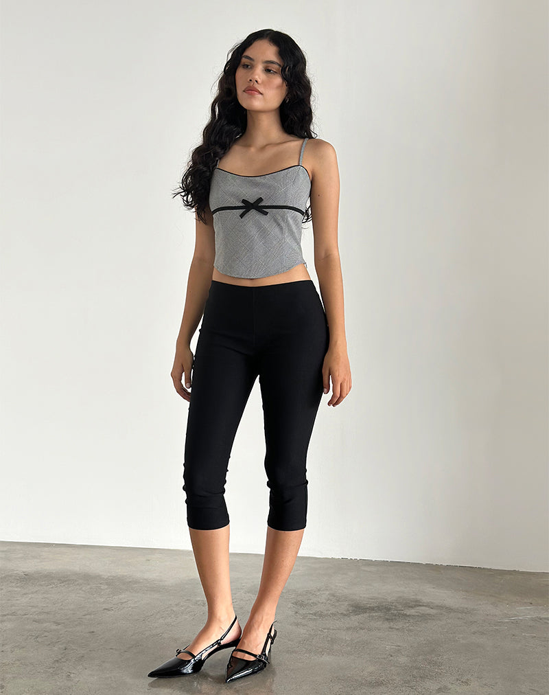 imagen de Canika Corset Top in Black and White Multi Check