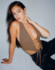 Imagen de Canisba Crop Top a rayas marrón