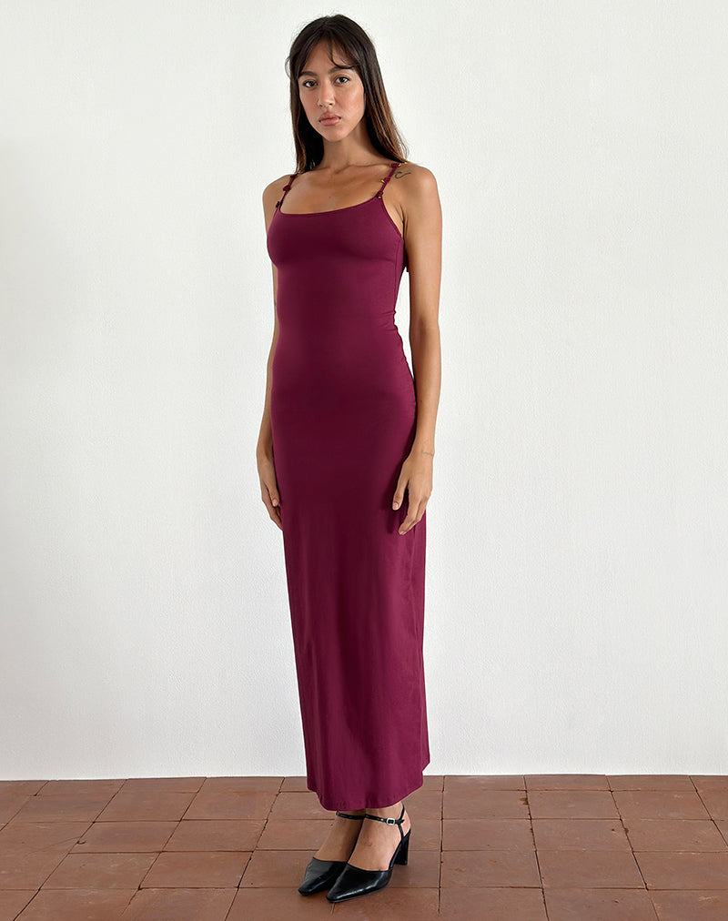 Maxi Vestido Cantana en Borgoña