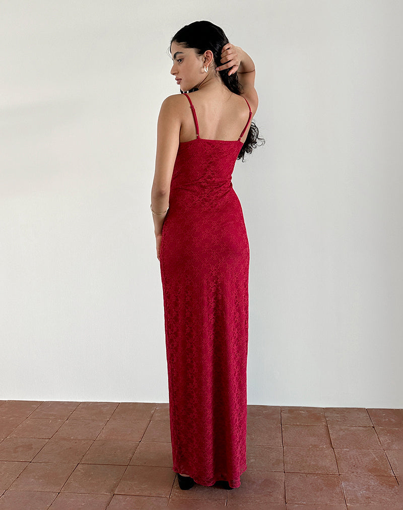 imagen de Cantha Maxi Dress in Mari Lace Red