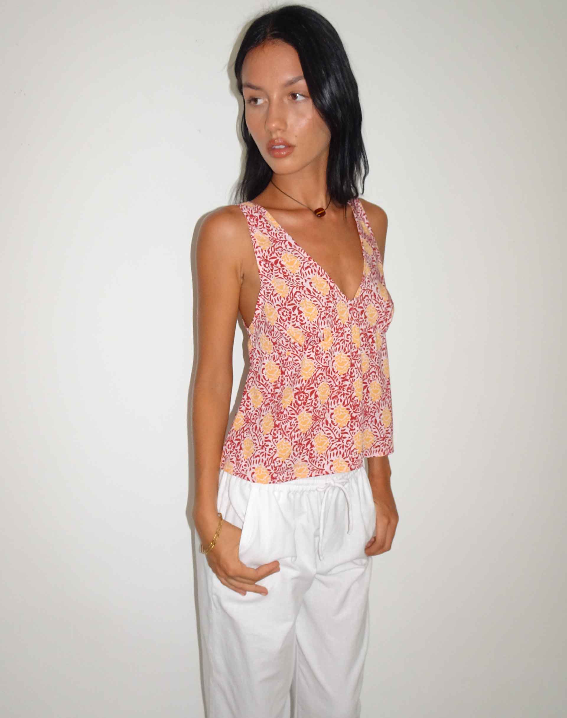 imagen de Cantika Top en Bohemian Batik Maroon Peach