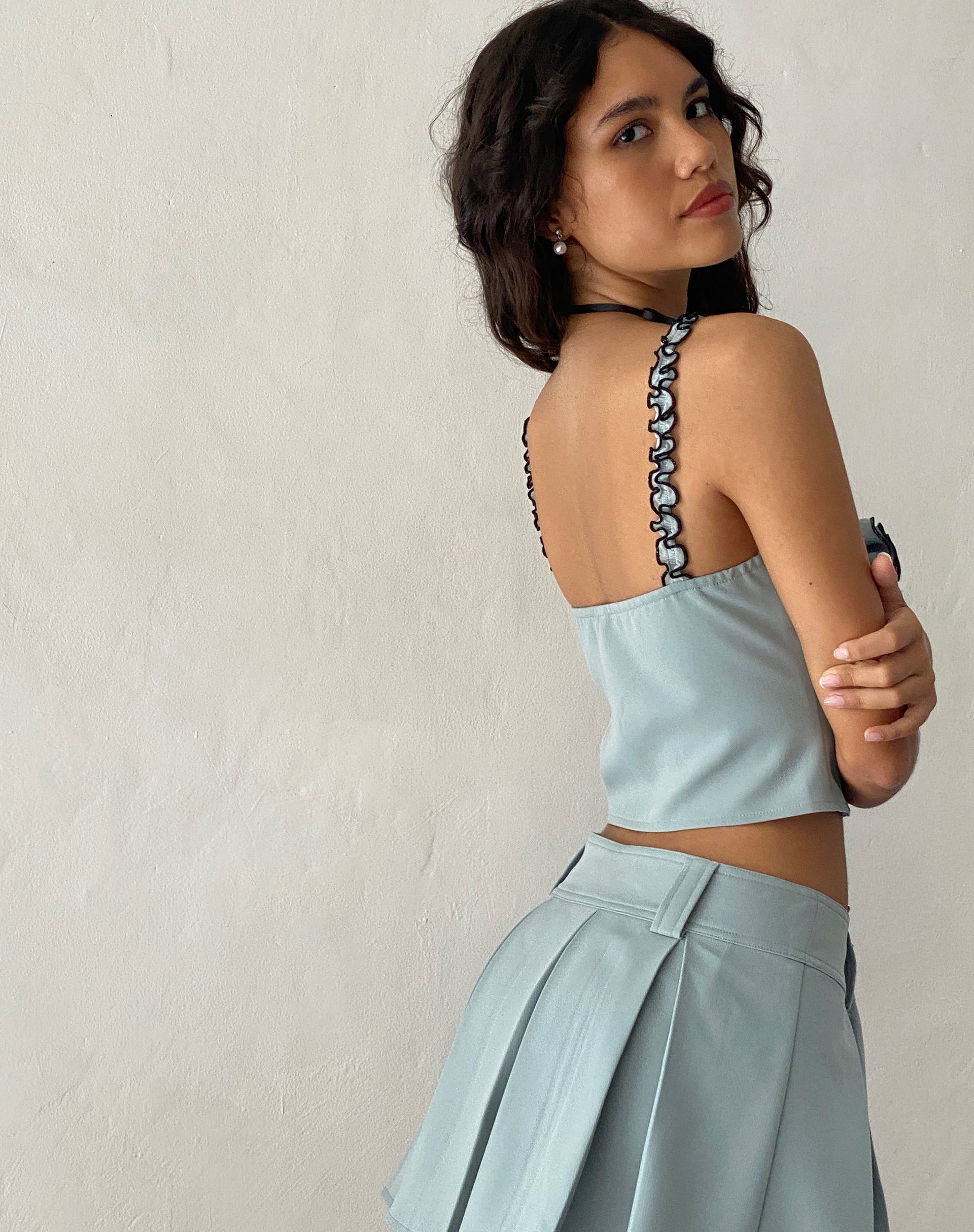 imagen de Carini Rosette Detail Cami Top en Azul