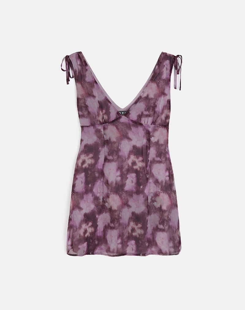 Imagen de Carmila Minivestido de gasa floral Morado