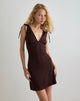 Imagen de Carmila Minivestido fruncido en jersey Chocolate amargo