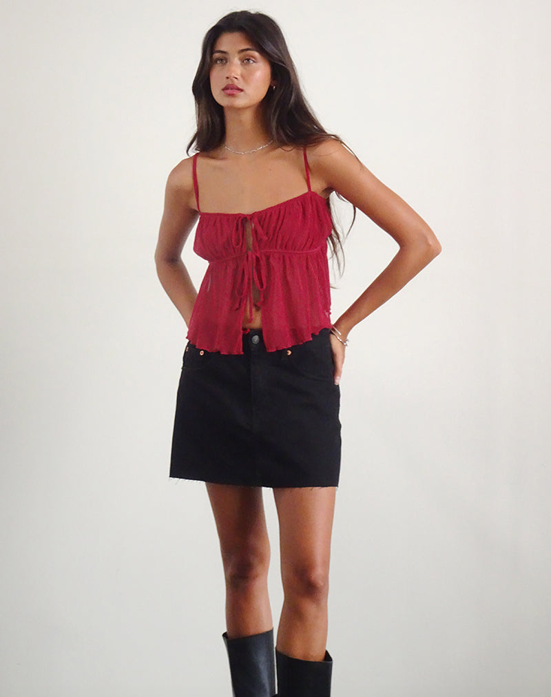 Imagen de Carmina Cami Top en Mesh Cereza