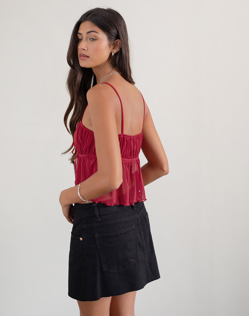 Imagen de Carmina Cami Top en Mesh Cereza