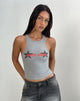 Imagen de Carter Vest Top en marga gris con gráfico Motel Rodeo