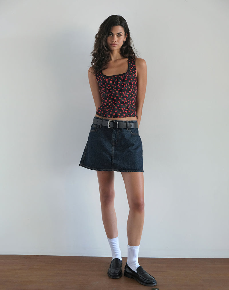 Imagen de Carys Vest Top en Strawberry Polka Negro