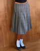 Imagen de Catelyn Wrap Falda Midi Plisada en Gris Check
