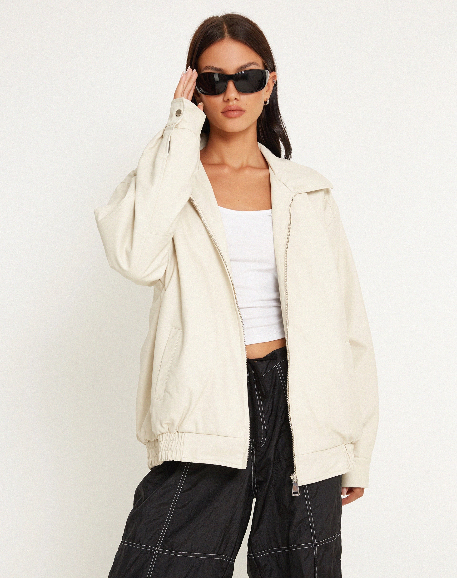 Imagen de la chaqueta Cavita en PU Crema