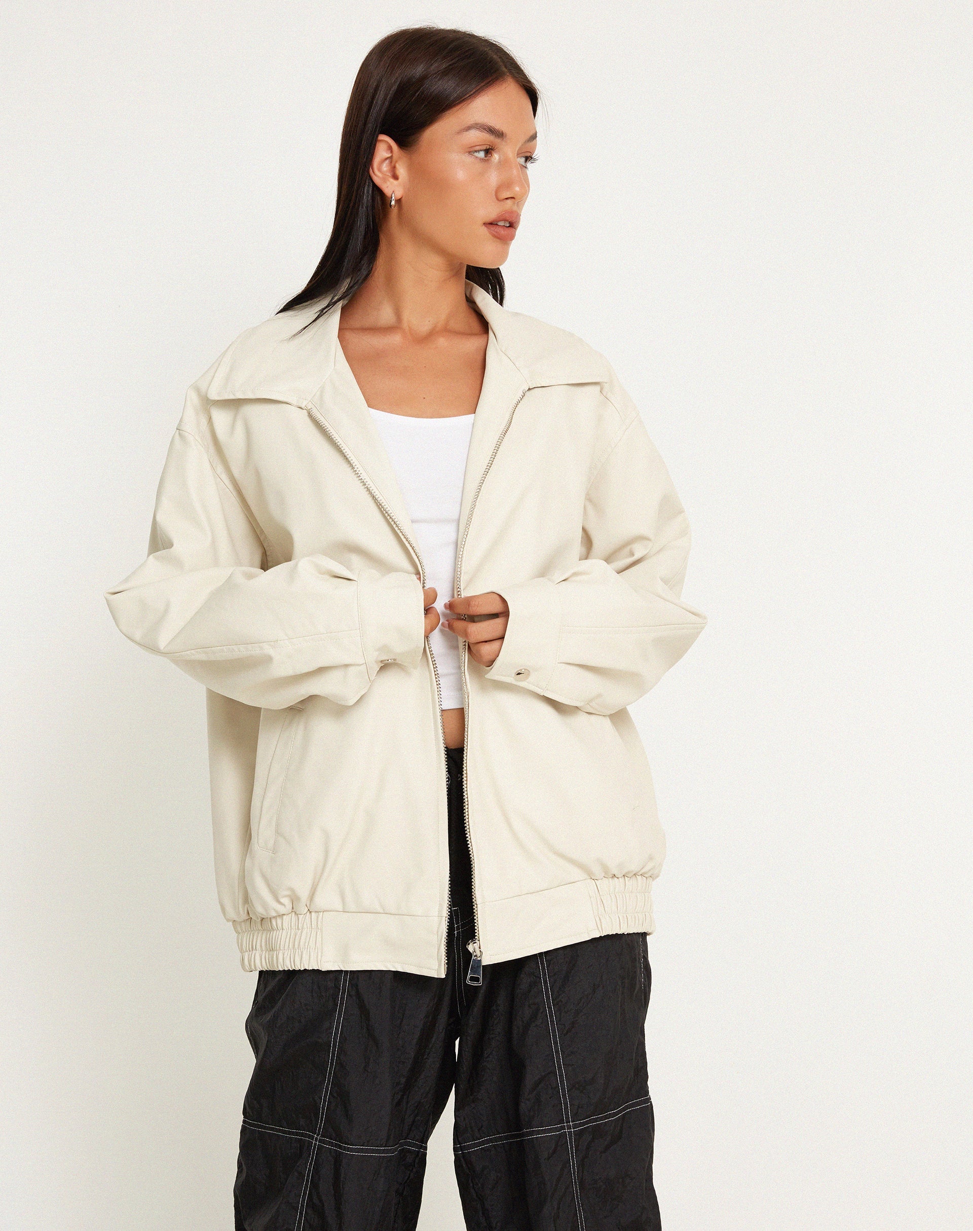 Imagen de la chaqueta Cavita en PU Crema
