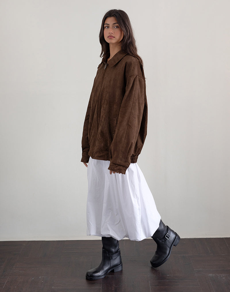 Imagen de la chaqueta Cavita de imitación de ante marrón