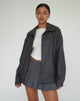 Imagen de Cavita Chaqueta PU gris con pespunte negro