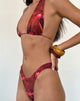 Imagen del sujetador de bikini Cerry, hibisco rojo