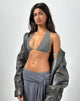 Imagen del sujetador de bikini Cerry en gris oscuro con tachuelas