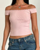 imagen de Chacha Top en Rib Lace Pink Lady