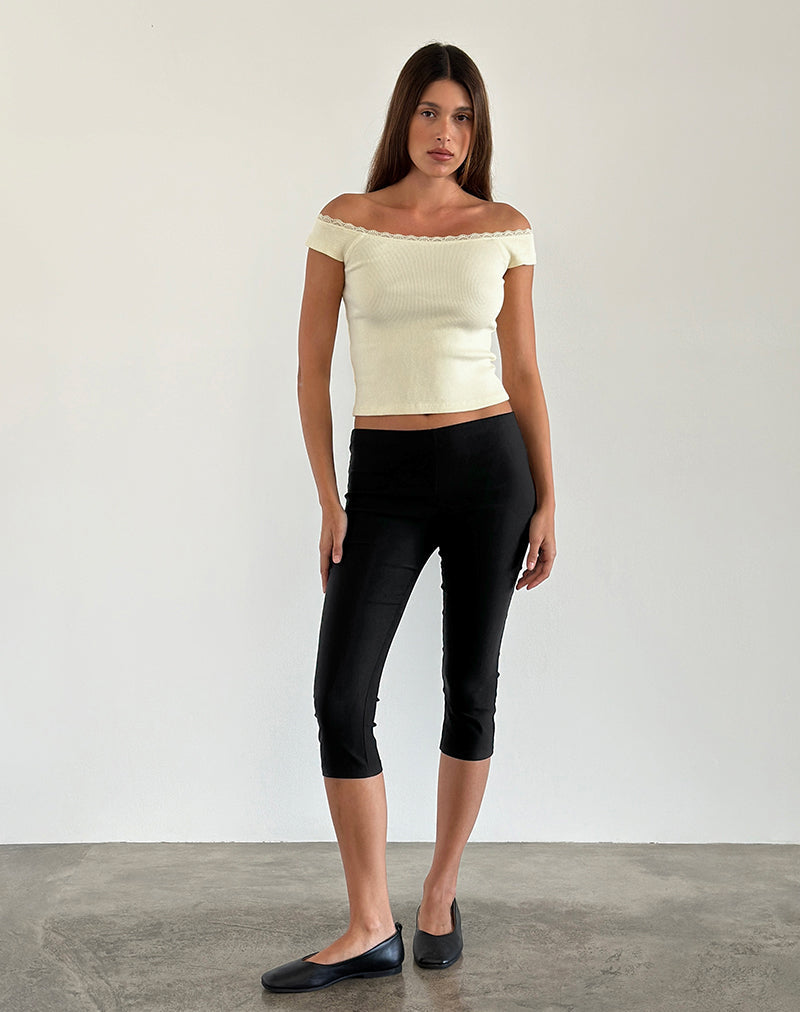 Imagen de Chacha Top en Rib Lace Buttercream