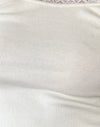 Encaje de canalé blanco