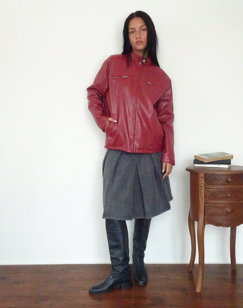 Imagen de Charlize Moto Jacket en PU Rojo