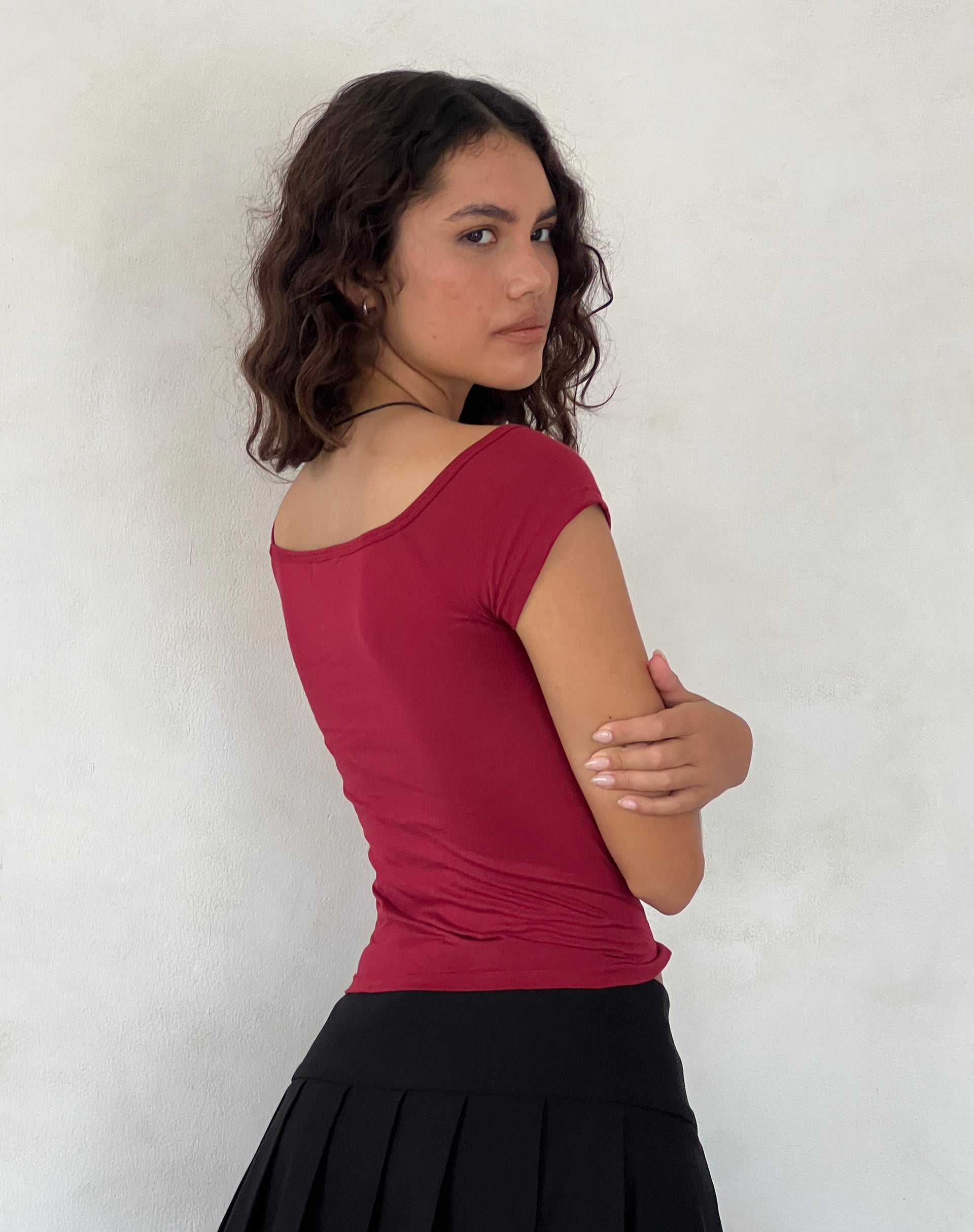 Imagen de Charya Off The Shoulder Top en Rojo Adrenalina