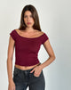Imagen de Charya Off Shoulder Top en Borgoña