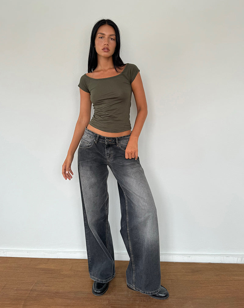 Imagen de Charya Off The Shoulder Top en Oliva