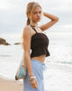 Imagen de Chibi Ruched Tie Top en Chocolate amargo