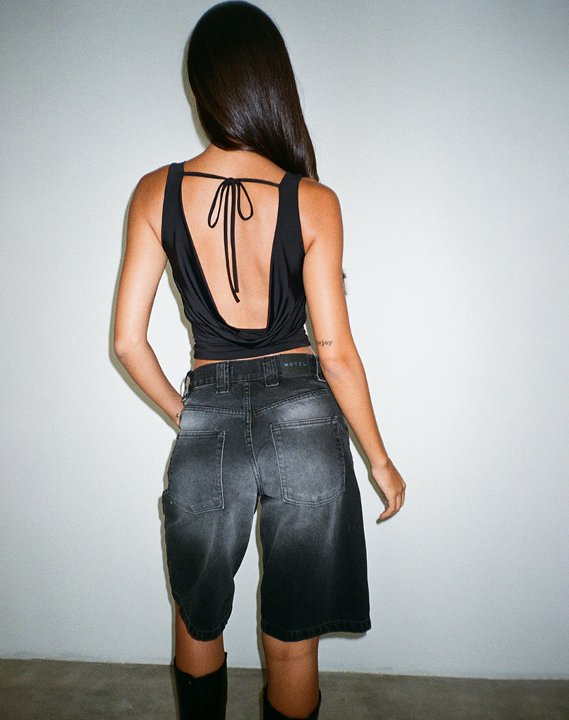 Imagen de la blusa con espalda de Chuya en Slinky Negro