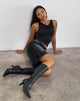 Imagen de la blusa con espalda de Chuya en Slinky Negro