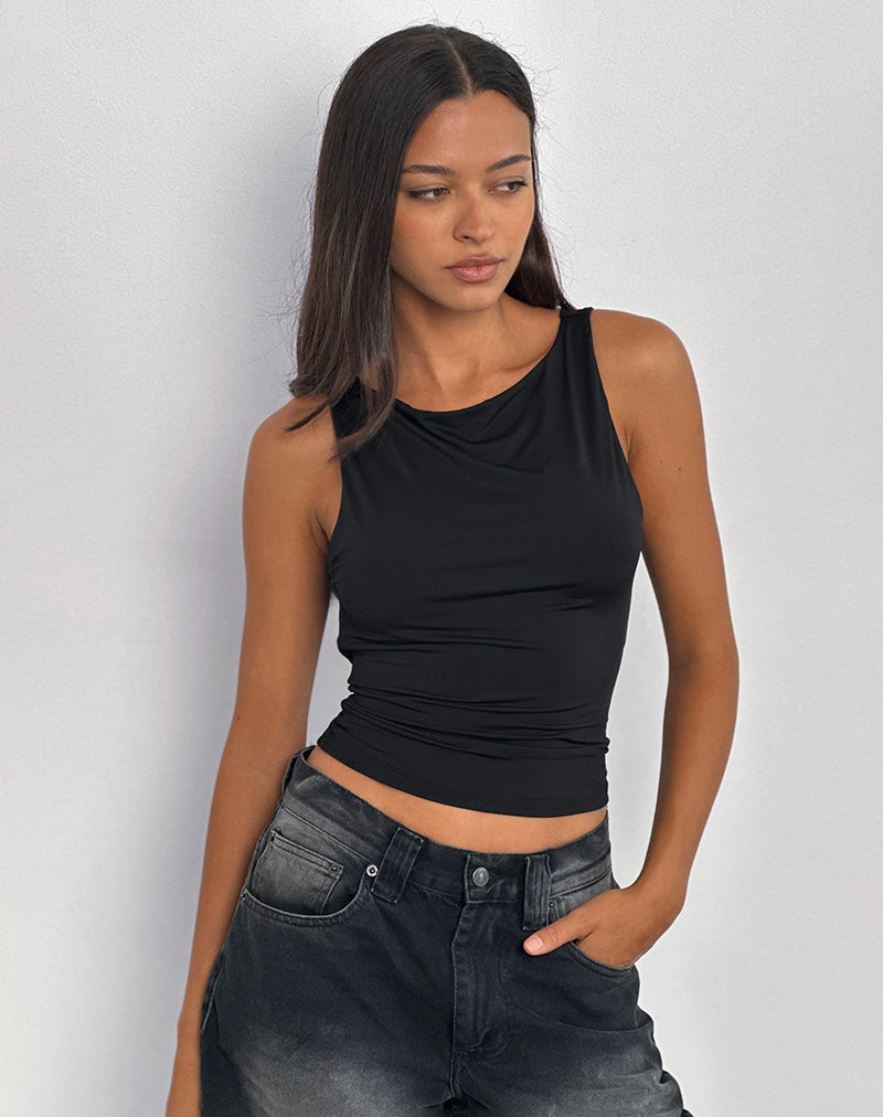 Imagen de la blusa con espalda de Chuya en Slinky Negro