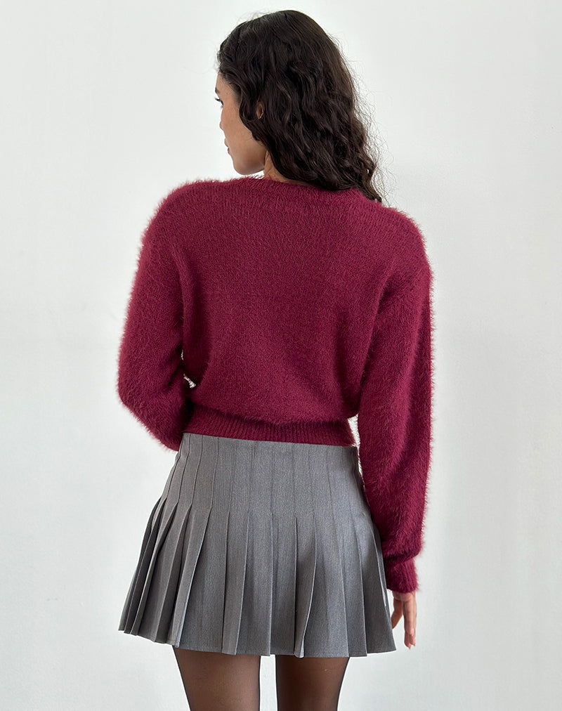 Imagen de Cida Minifalda plisada en gris oscuro