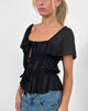 Imagen de Cintan Tie Front Top in Black