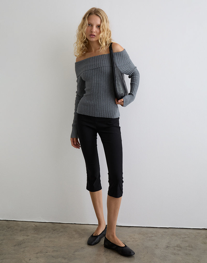 Imagen de Circe Jersey de punto Bardot Gris